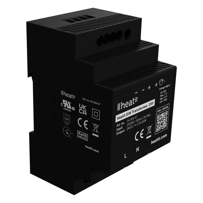 tovább a Heatit DIN Transformer 24V adatlapjára 6940 ... Heatit DIN Transformer 24V